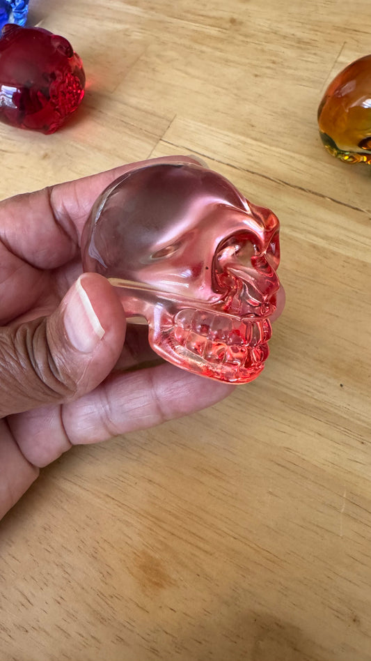 Glass Aura Crystal Skulls