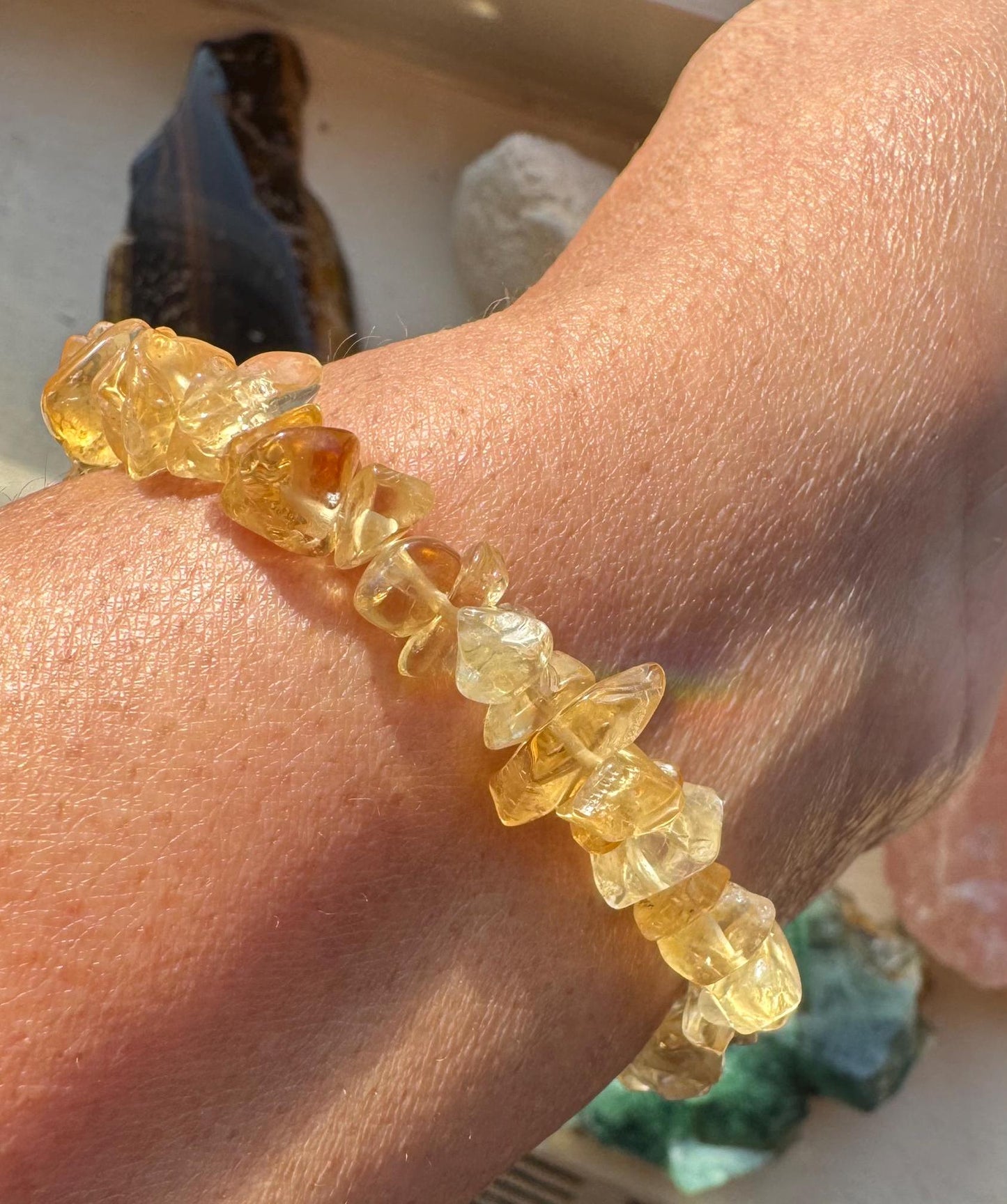 Handmade Citrine Chip Bracelets