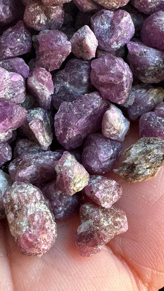 Bag of Raw Ruby Crystals