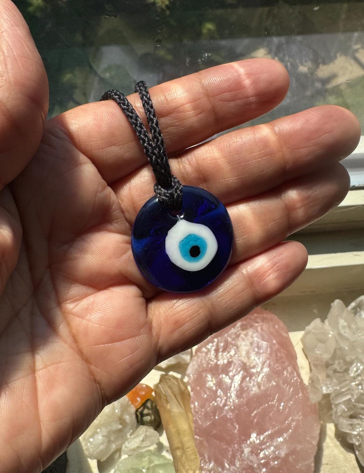 🧿 Evil Eye Glass Pendant Necklace 🧿