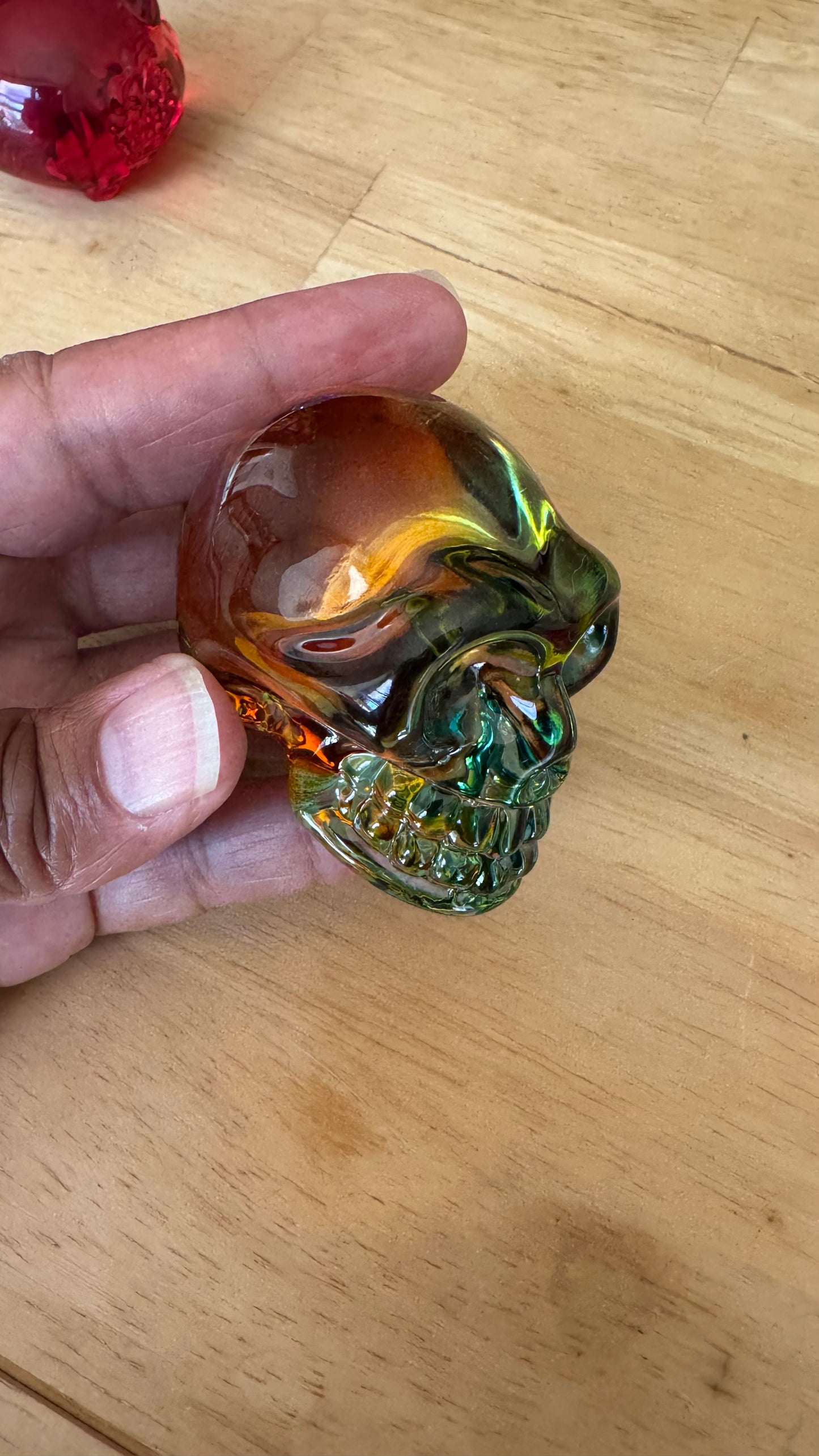 Glass Aura Crystal Skulls