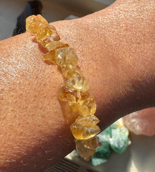 Handmade Citrine Chip Bracelets