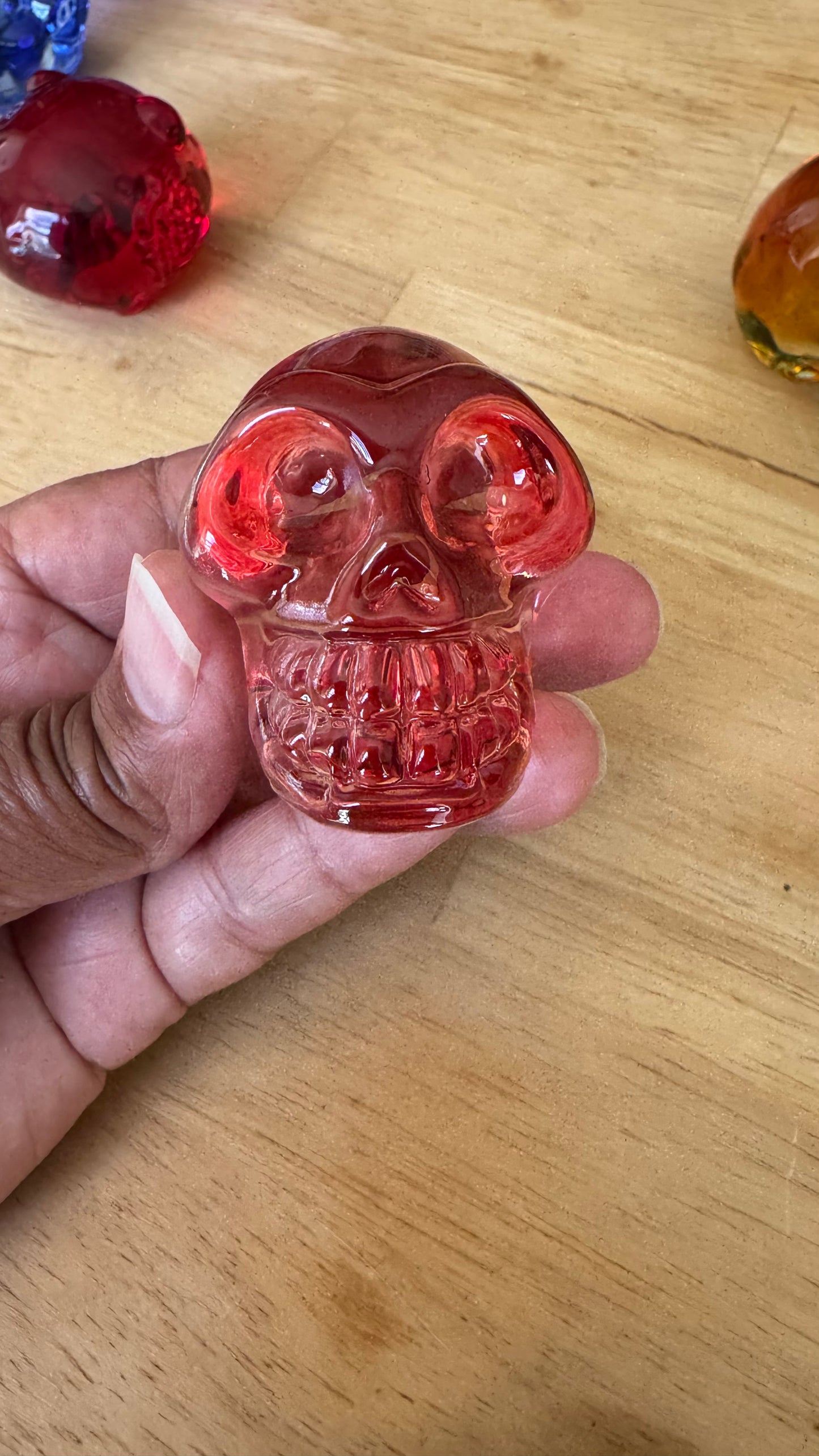 Glass Aura Crystal Skulls