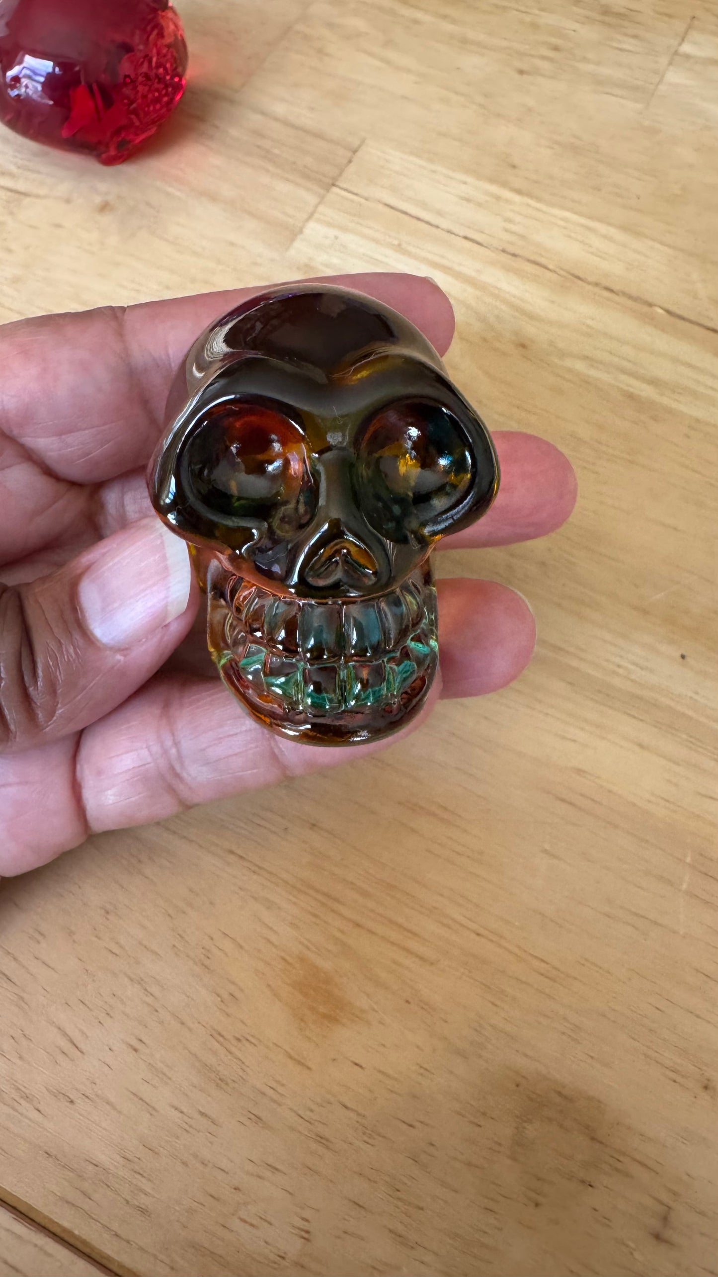 Glass Aura Crystal Skulls