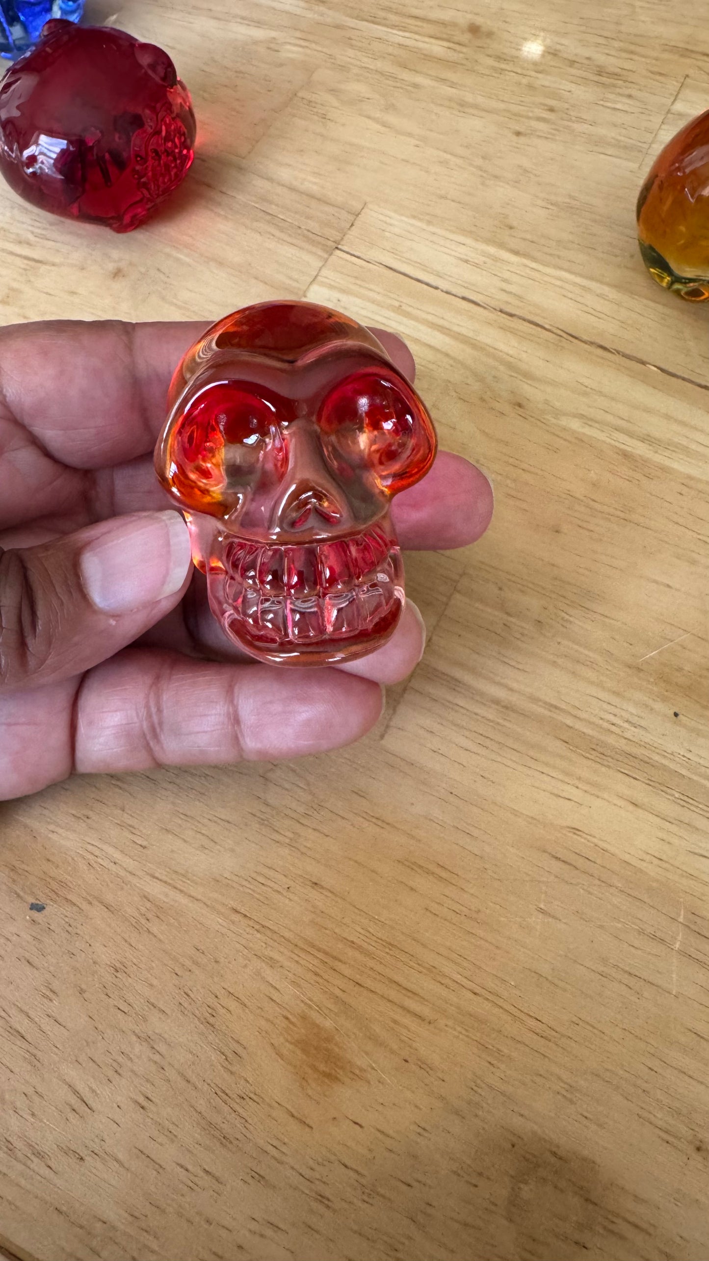 Glass Aura Crystal Skulls