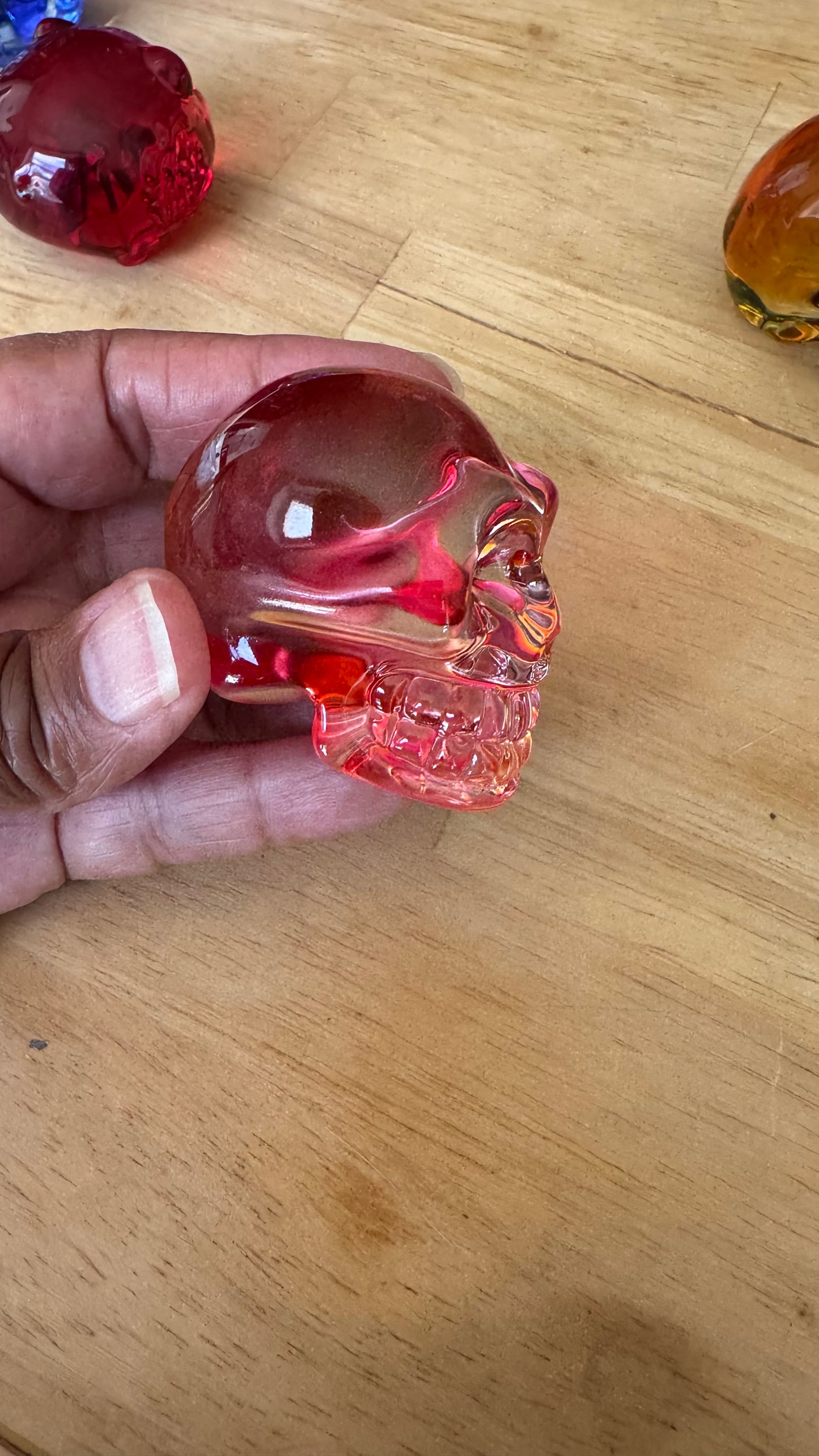 Glass Aura Crystal Skulls