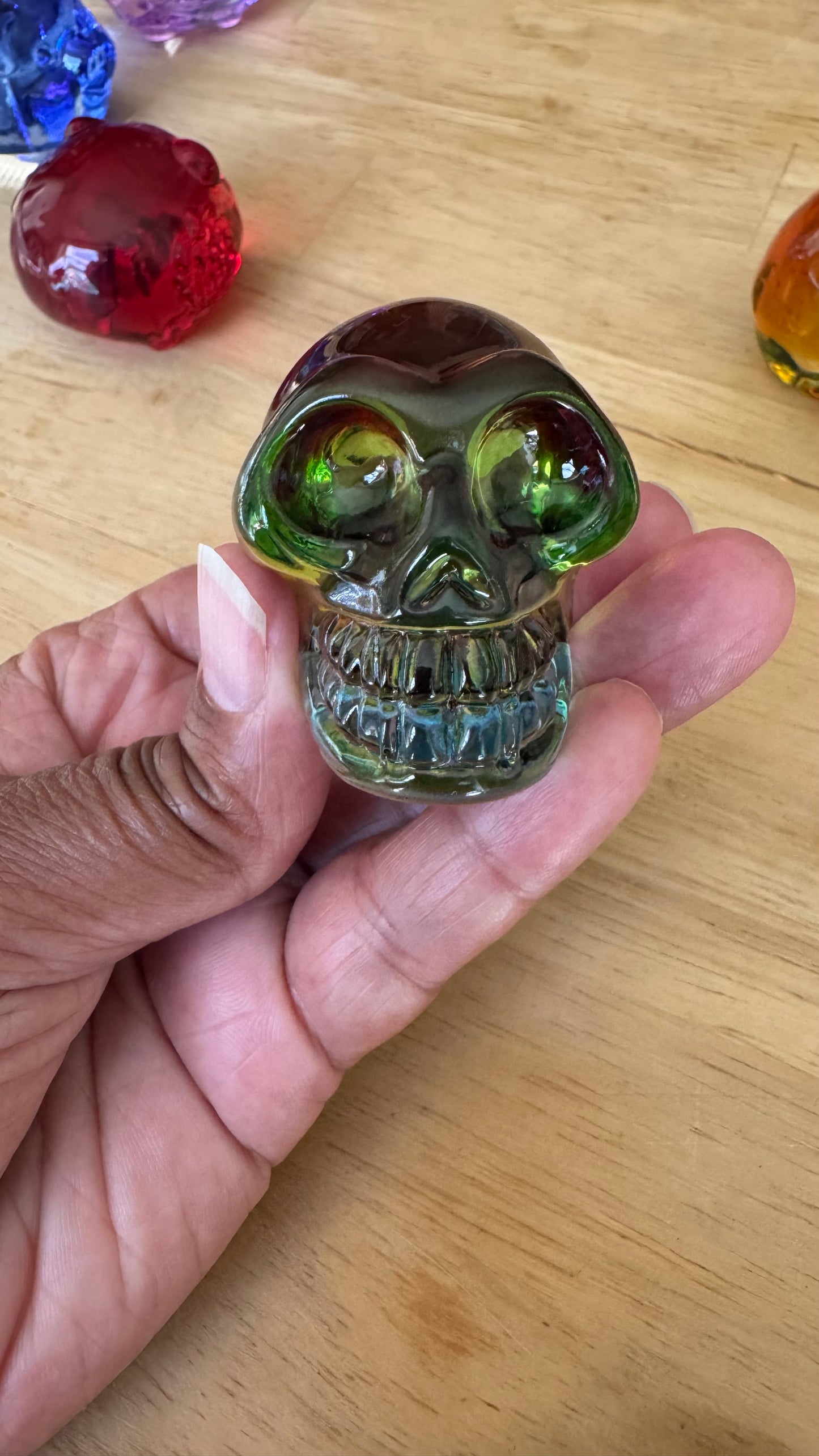 Glass Aura Crystal Skulls