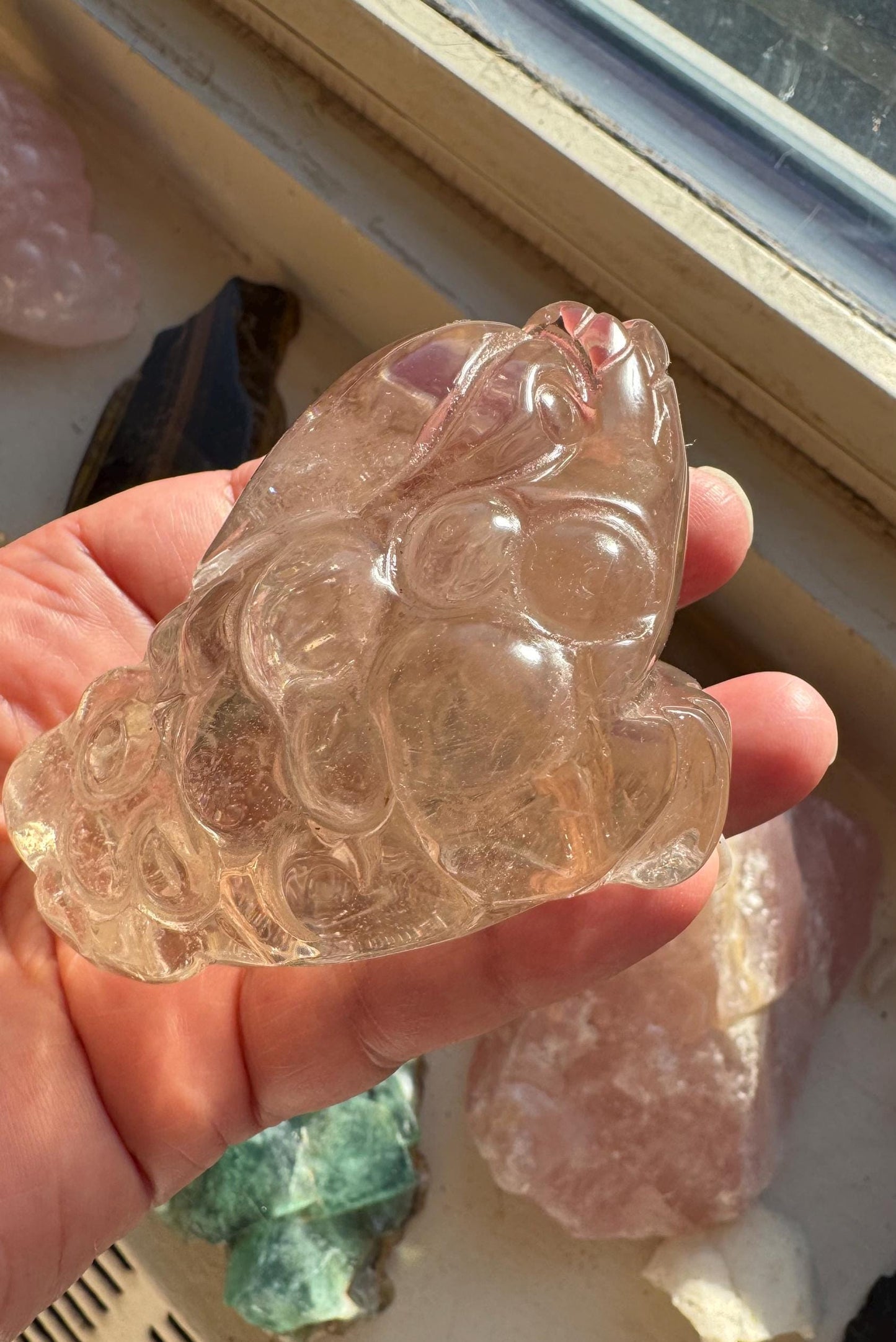 Hand-Carved Citrine Money Toad – Symbol of Prosperity